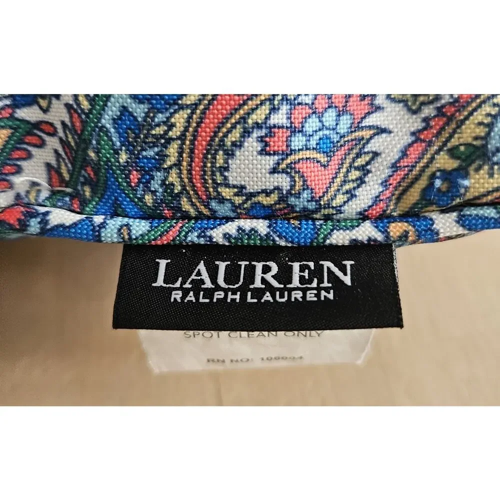 Lauren Ralph Lauren Decorative Blue Paisley Throw Pillow 18